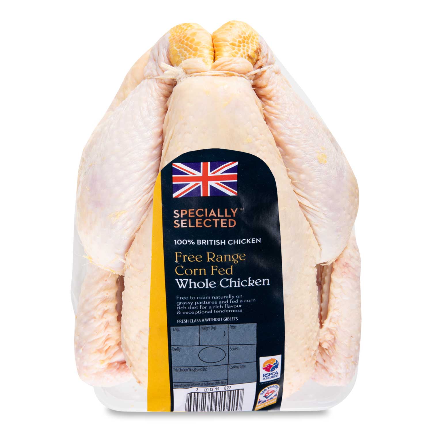 Specially Selected British Free Range Corn Fed Whole Chicken Fresh Class A Without Giblets Typically 1.9kg