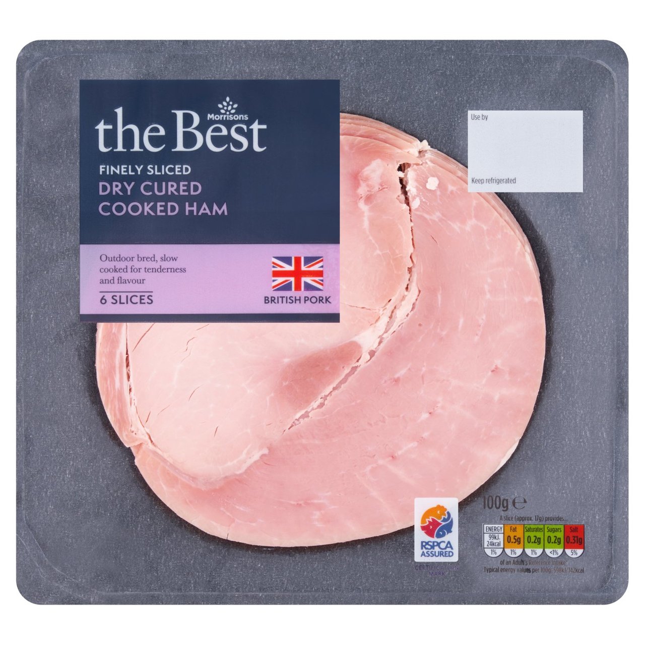 Morrisons The Best Finely Sliced Dry Cured Cooked Ham